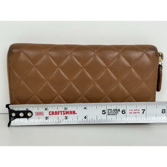 Chanel Timeless Quilted Leather Zip Around Wallet Brown with Gold Hardware - Picture 10 of 14